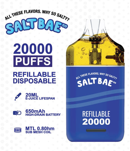 Salt Bae50- Refillable Disposable